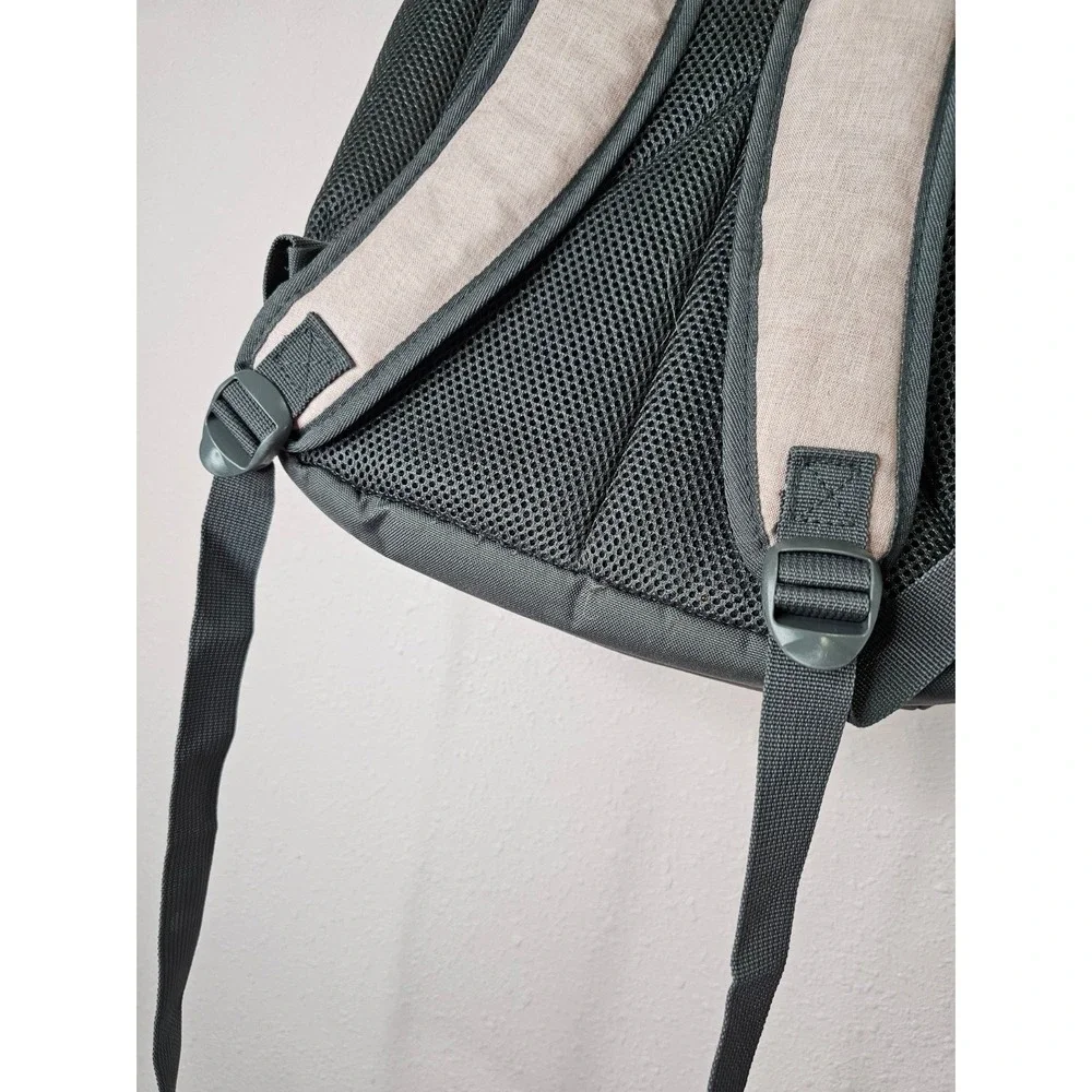 Eastsport Pink Gray Heathered Multi-Pocket Backpack School Travel Bag